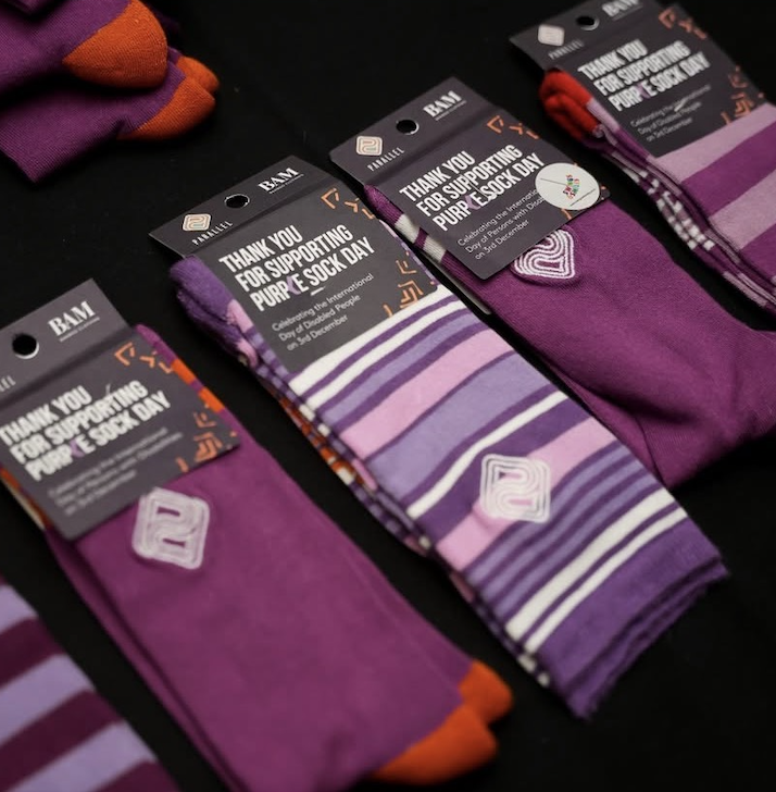 Purple Sock Day Socks from BAM Clothing